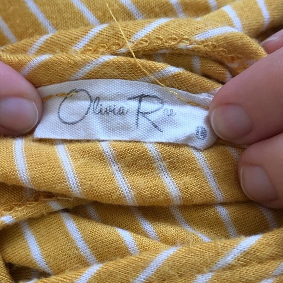 Olivia Rae | Yellow Striped Sleeveless Dress - Picture 3 of 4